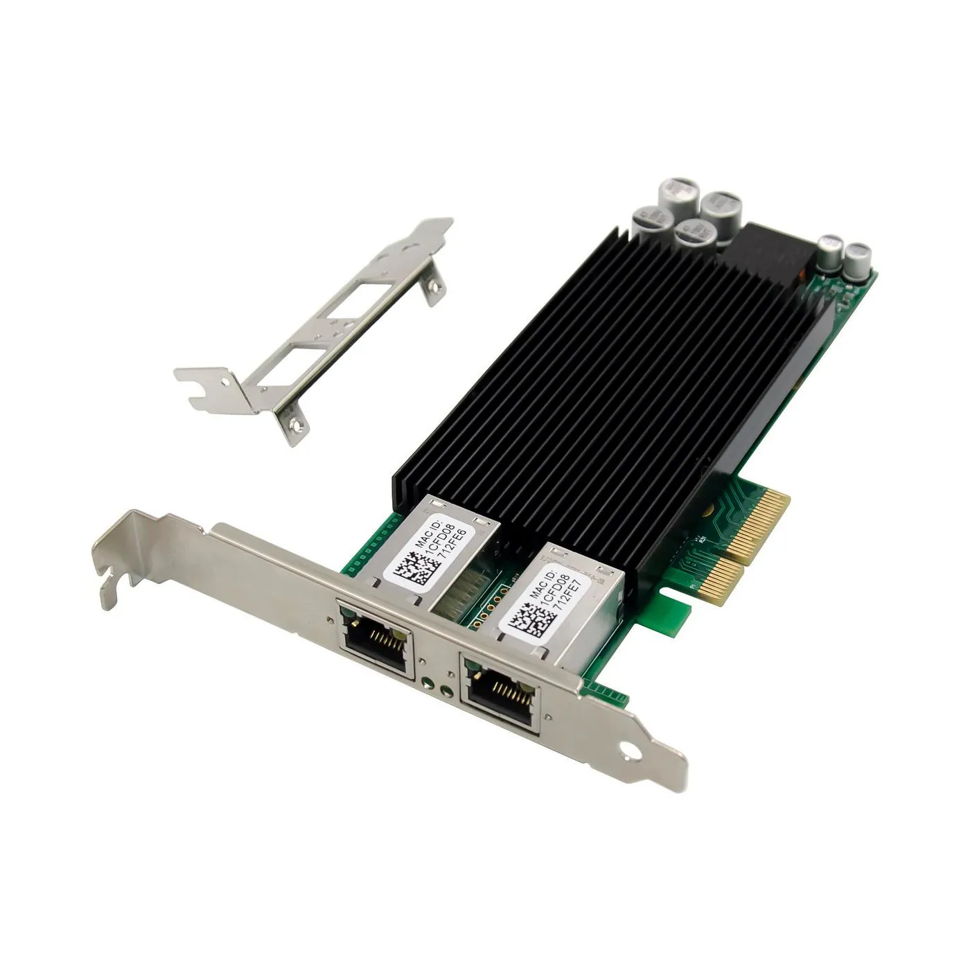 Microconnect MC-PCIEX4-82576EB - Network Interface Card, Green, Silver