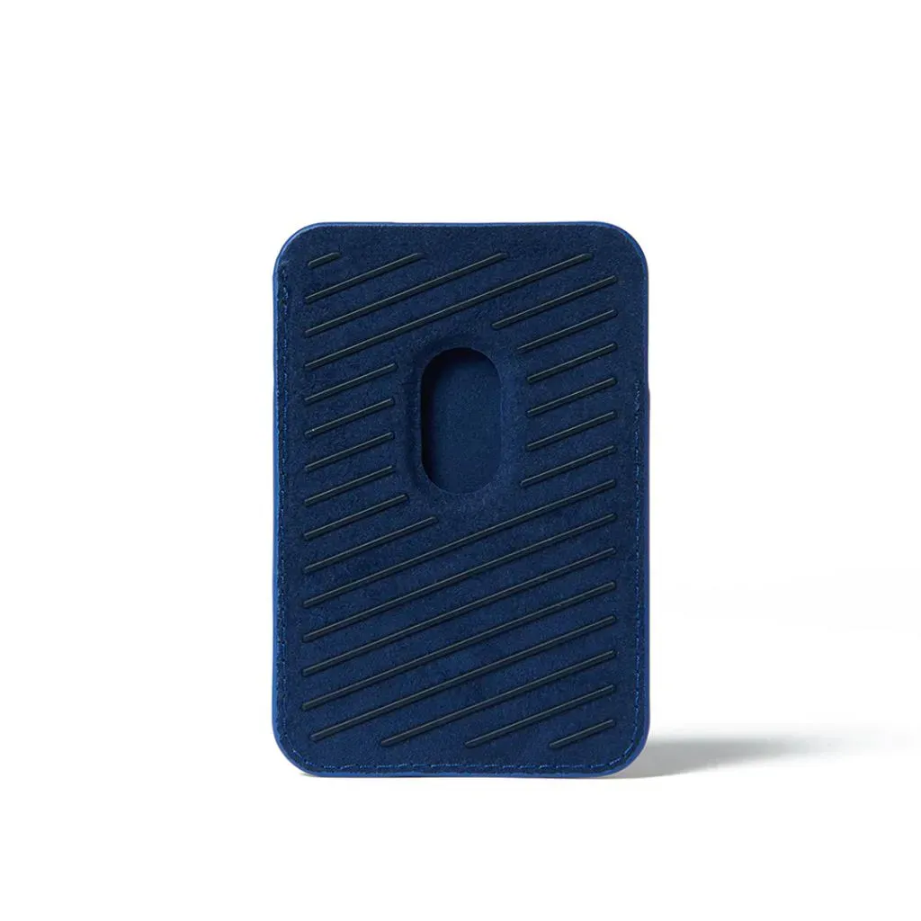 Mujjo MagSafe Leather Card Wallet, Monaco Blue