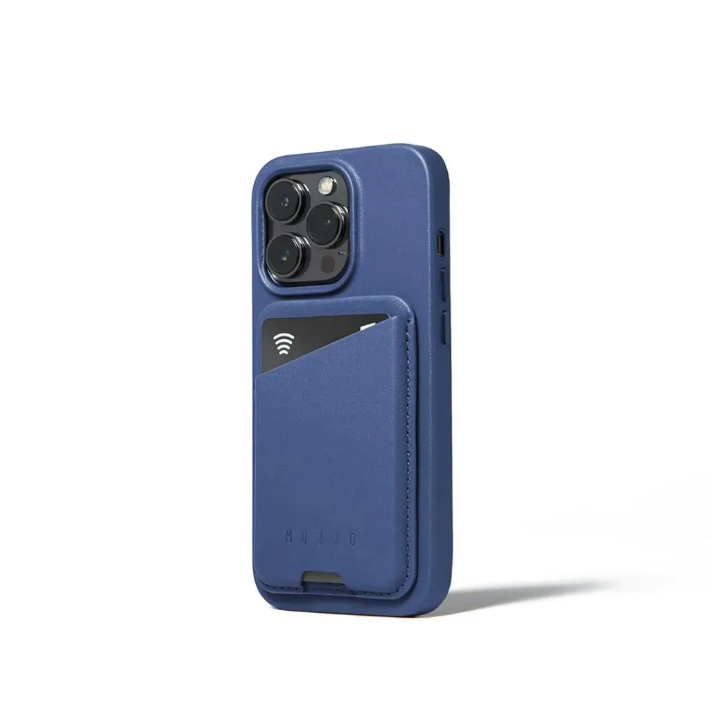 Mujjo MagSafe Leather Card Wallet -lompakko, Sininen