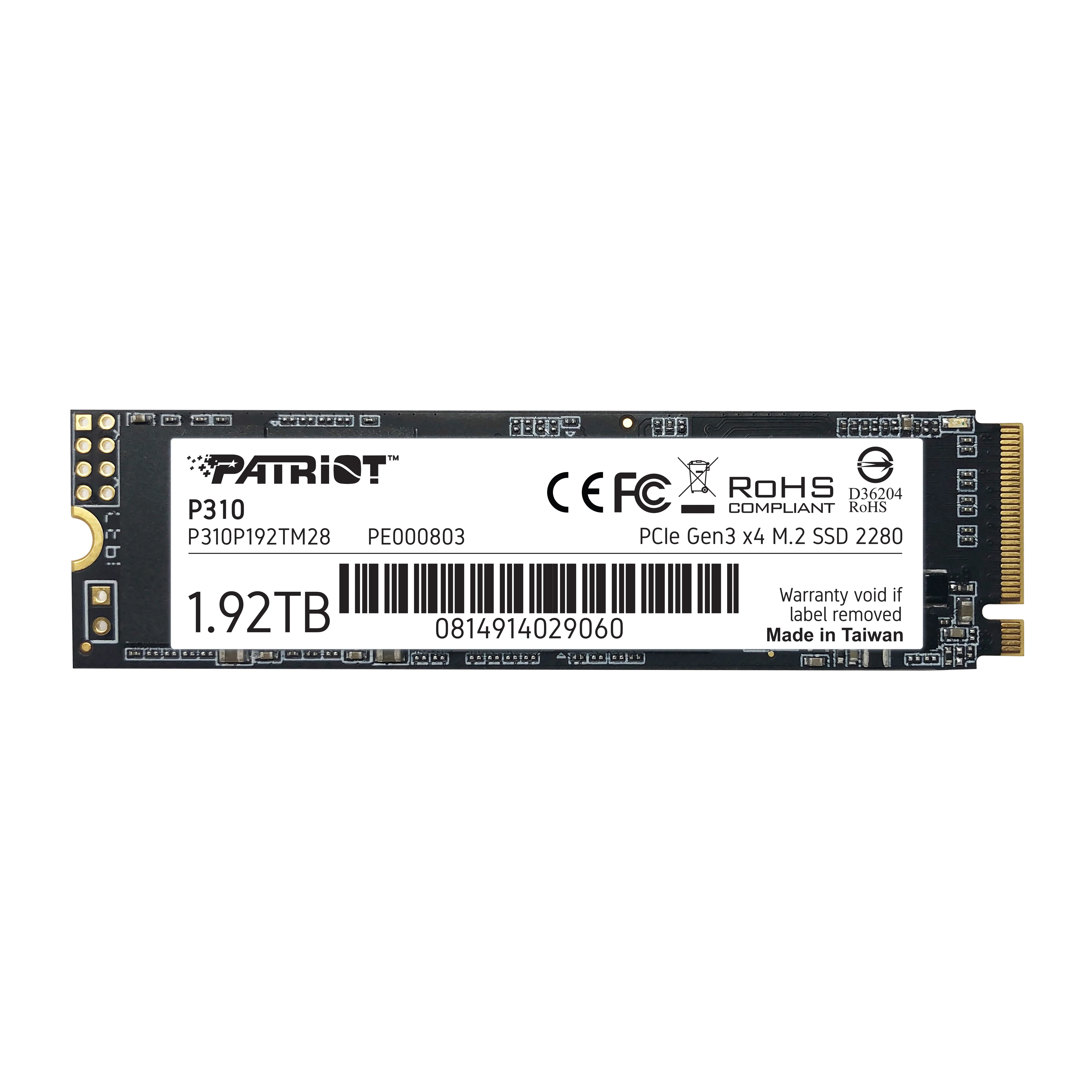 Patriot P310 1.92TB, PCIe 3.0, M.2 - SSD