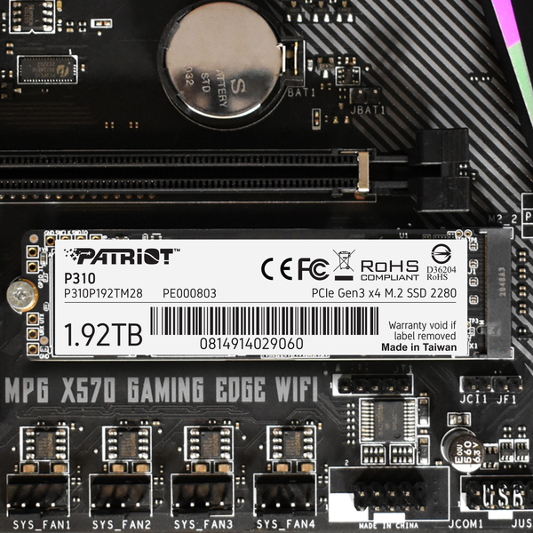 Patriot P310 1.92TB, PCIe 3.0, M.2 - SSD