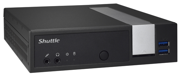 Shuttle slim XPC Barebone, Cel J3355, 40W ulkoinen virtal&auml;hde, musta