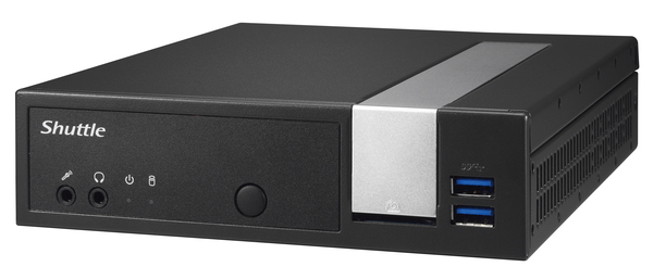 Shuttle slim XPC Barebone, Cel J3355, 40W ext PSU, svart