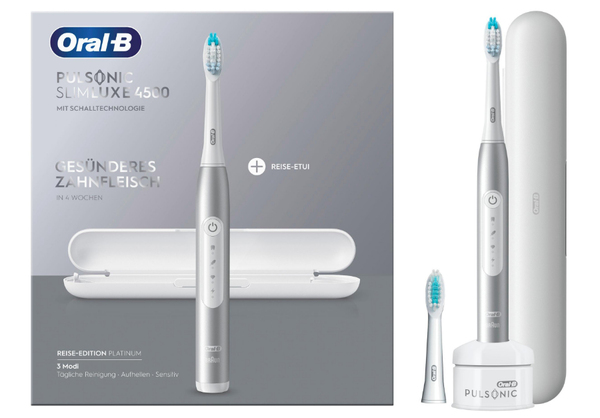 Braun Oral-B Pulsonic Slim Luxe 4500 - electric toothbrush, platinum