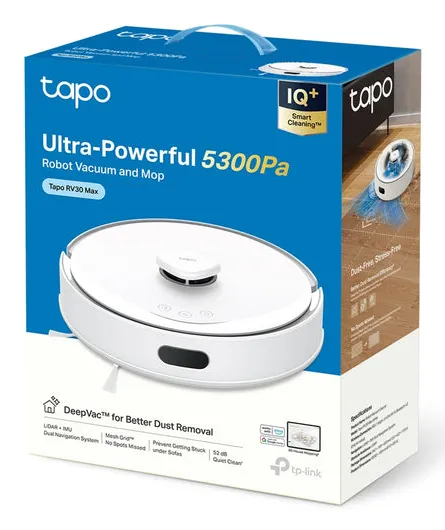 Tapo RV30 Max - robotdammsugare, vit Tapo RV30 Max - robotdammsugare, vit
