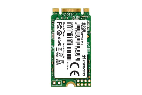 Transcend M.2 SSD 420S 480GB 480GB, SATA III, M.2 - SSD
