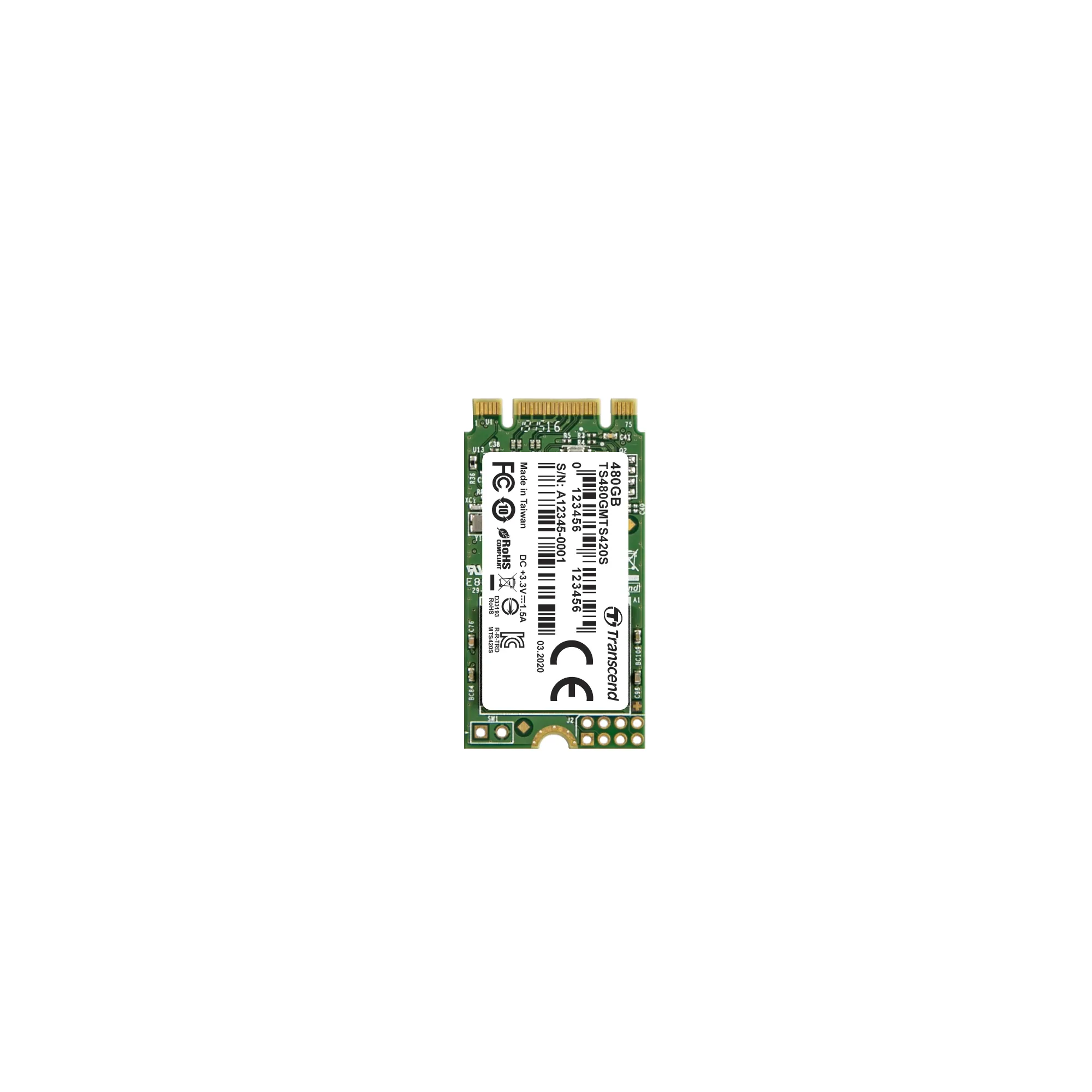 Transcend M.2 SSD 420S 480GB 480GB, SATA III, M.2 - SSD