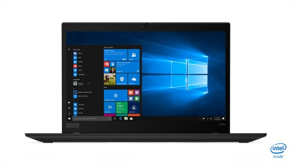 Lenovo 14" IPS ThinkPad T490s, 256GB M.2 SSD, Win 10 Pro - B&auml;rbar dator, svart