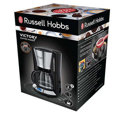 Russell Hobbs Victory - coffee maker, Black, Stainless steel