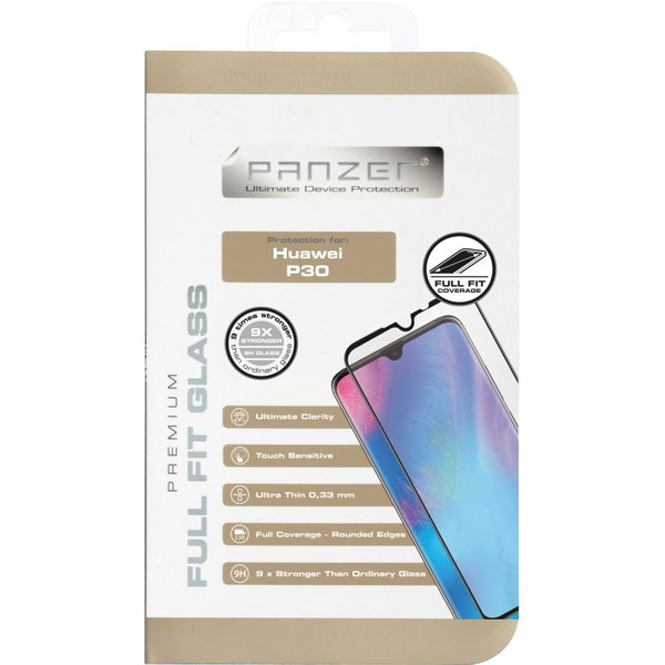 Panzer Huawei P30, Full-Fit Glass, Black