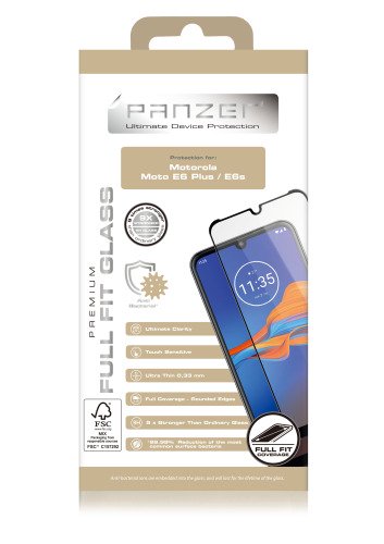 Motorola Moto E6 Plus, Full-Fit Glass, Black