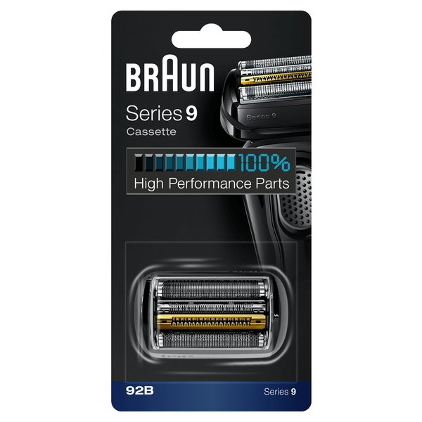 BRAUN TER&Auml;VERKKO JA TER&Auml; 92B musta - Series 9 malleihin (9295/9290/9260/9240/9030/9040/9050/9090) UUTUUS!