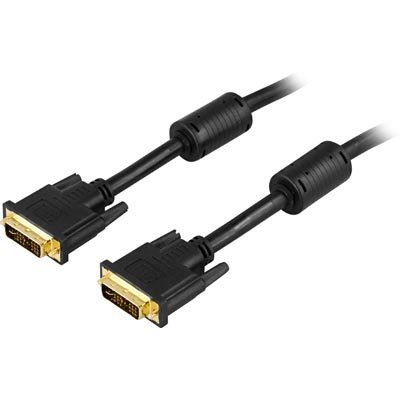 Deltaco DVI-I - DVI-I - kabel, Single, 2 m, Svart