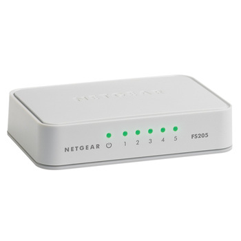 NETGEAR FS205 - Kytkin - hallitsematon - 5 x 10/100 - ty&ouml;p&ouml;yt&auml;