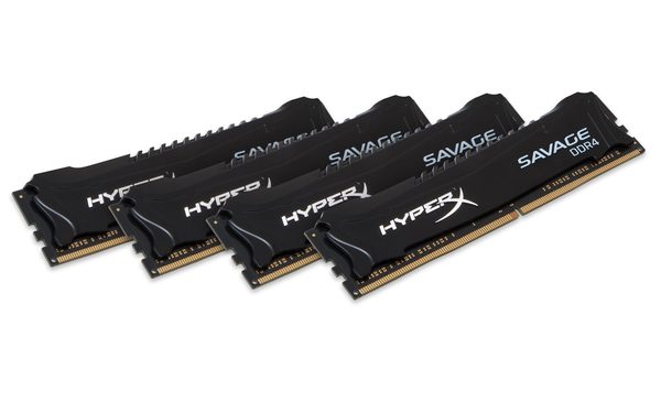 Kingston 16GB (4x4GB) HyperX Savage, DDR4 2666MHz - svart