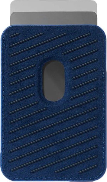 Mujjo MagSafe Leather Card Wallet -lompakko, Sininen