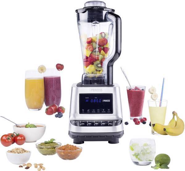 Princess Healthy Turbo Blender 1600 W Aluminium , Black