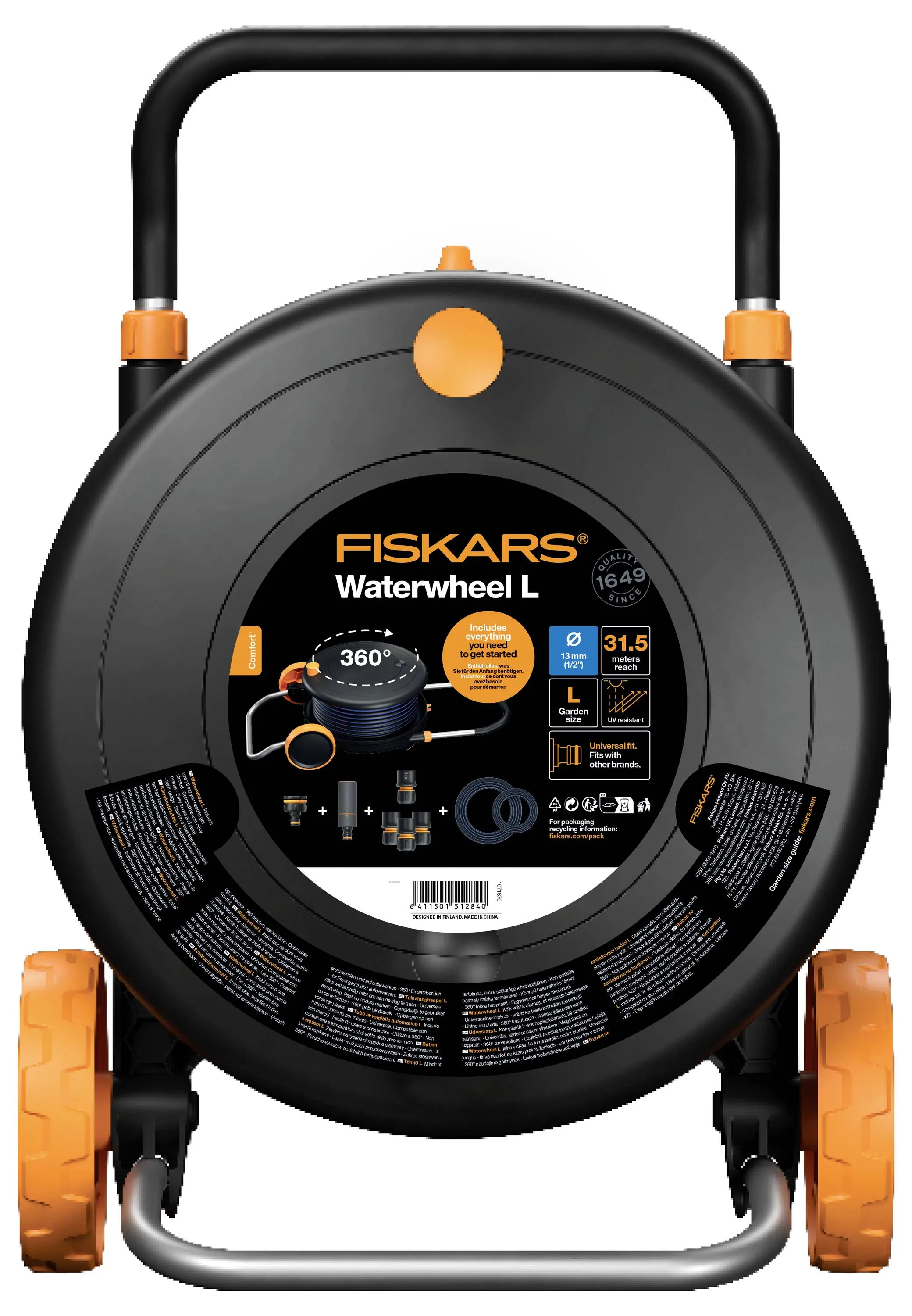 Fiskars Comfort L - hose reel, 30m