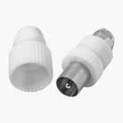 Antenna connector male straight, White