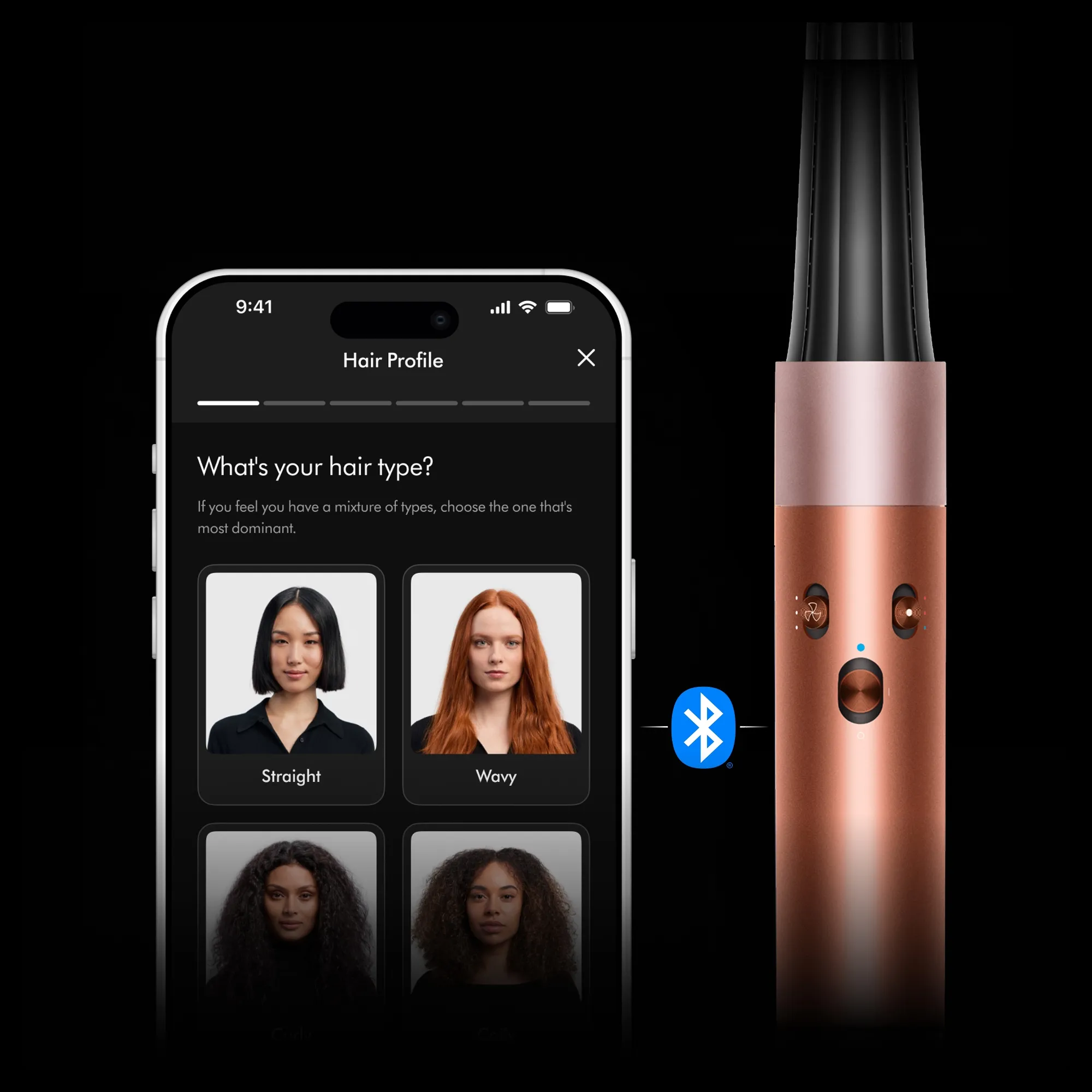 Dyson Airwrap i.d. Curly+Coily multi-styler, svart/ros&eacute;guld