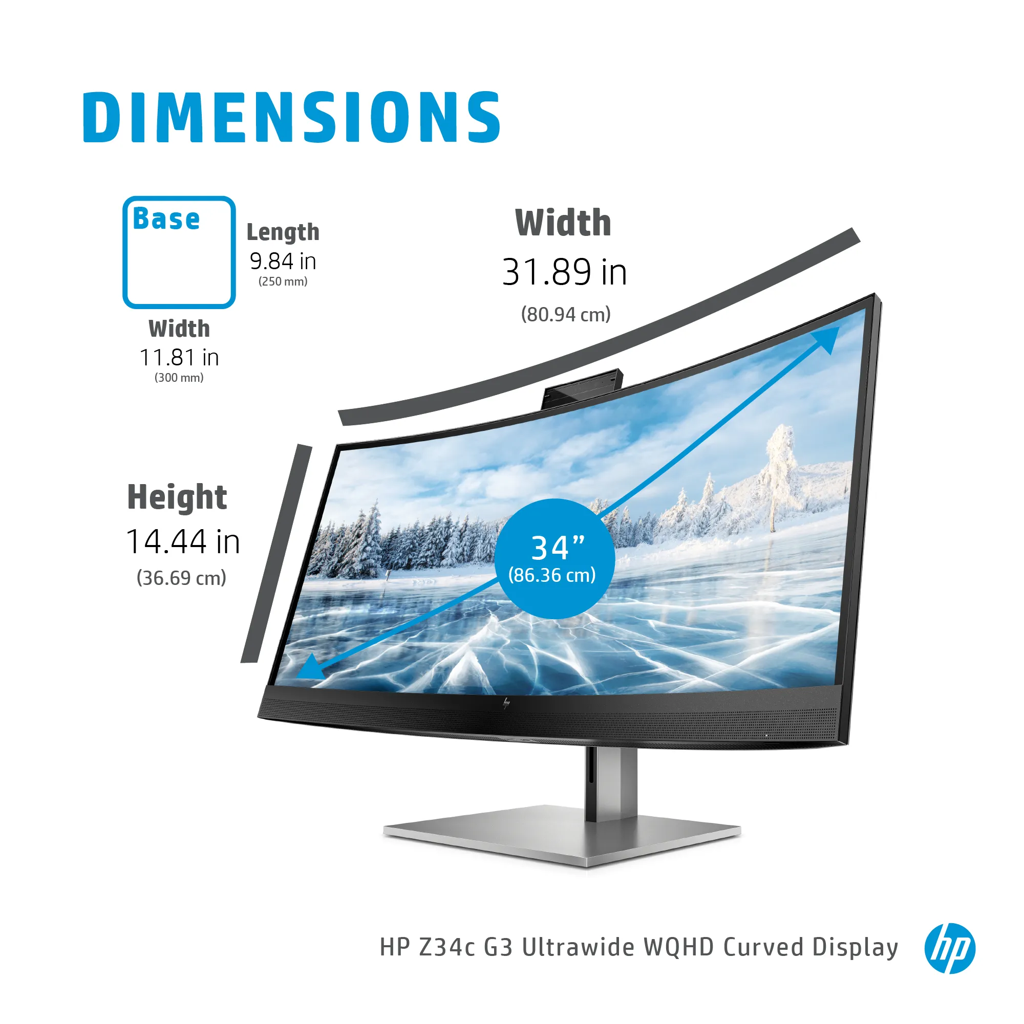 HP 34" Z34c G3 UWQHD, VA - curved monitor