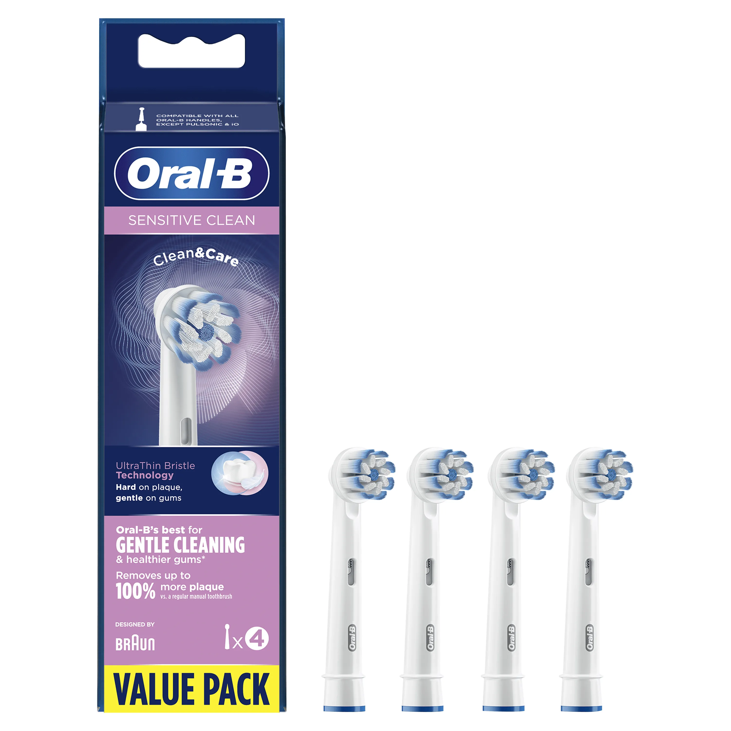 Oral-B Sensitive Clean & Care -vaihtoharjat, 4 kpl