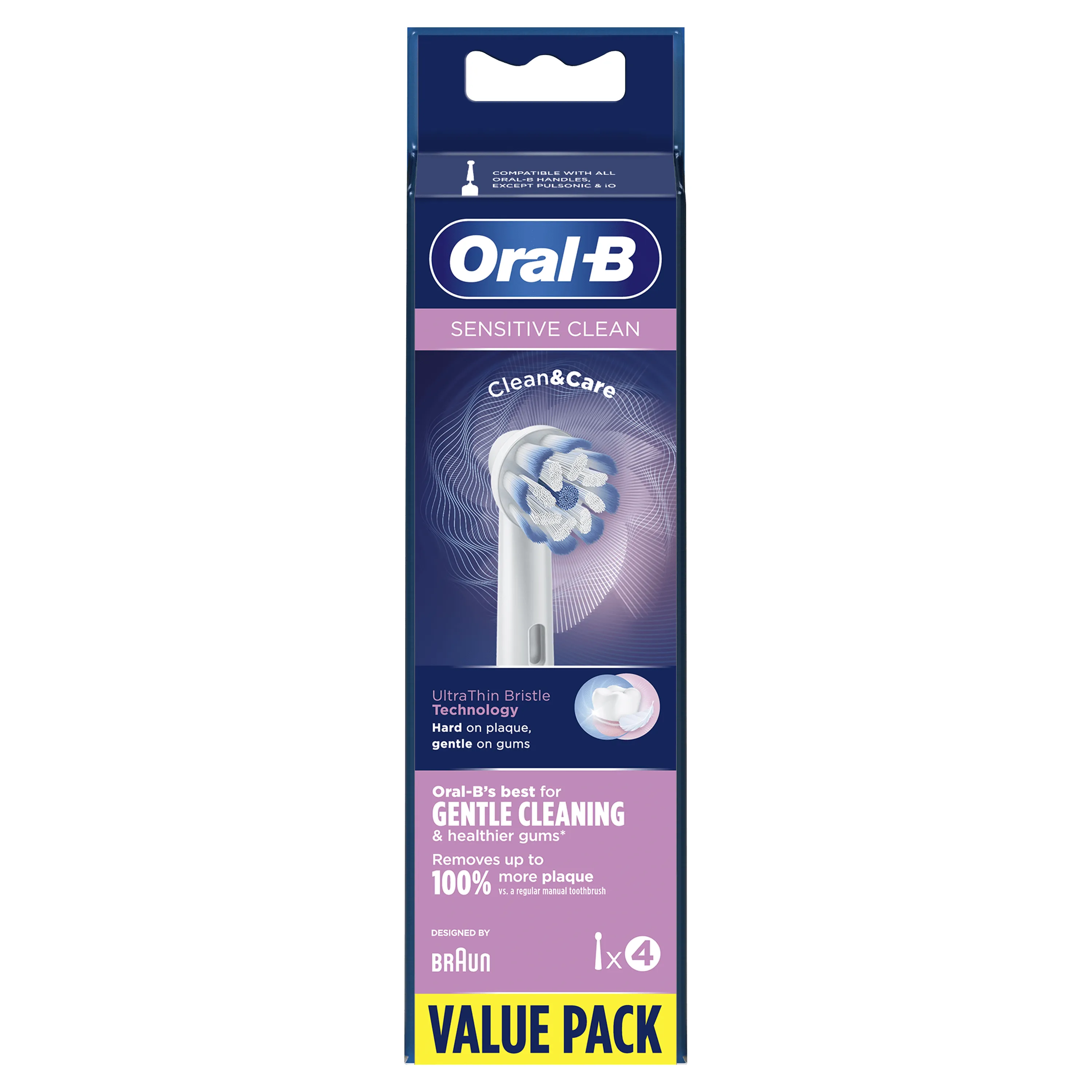 Oral-B Sensitive Clean &amp; Care - borsthuvud, 4 st