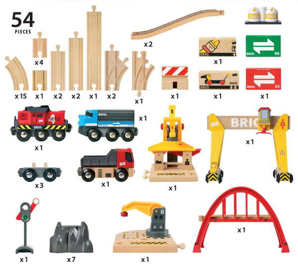 Brio Cargo Railway Deluxe Set 33097, 54pcs