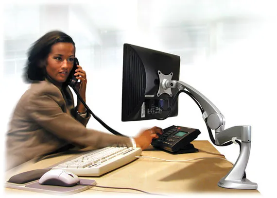 Ergotron monitorarm för LCD/TFT-monitor, silver Ergotron monitorarm för LCD/TFT-monitor, silver