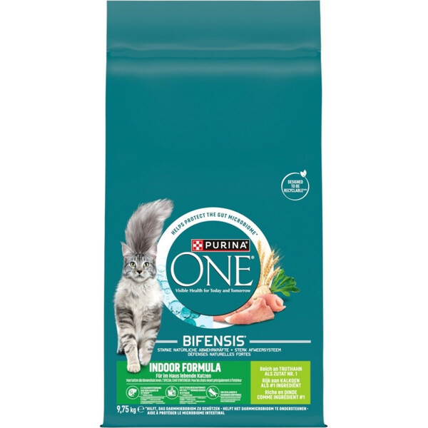 Purina Nestle Purina ONE Indoor Formula Turkey, Kissan kuivaruoka, Adult, 9,75 kg