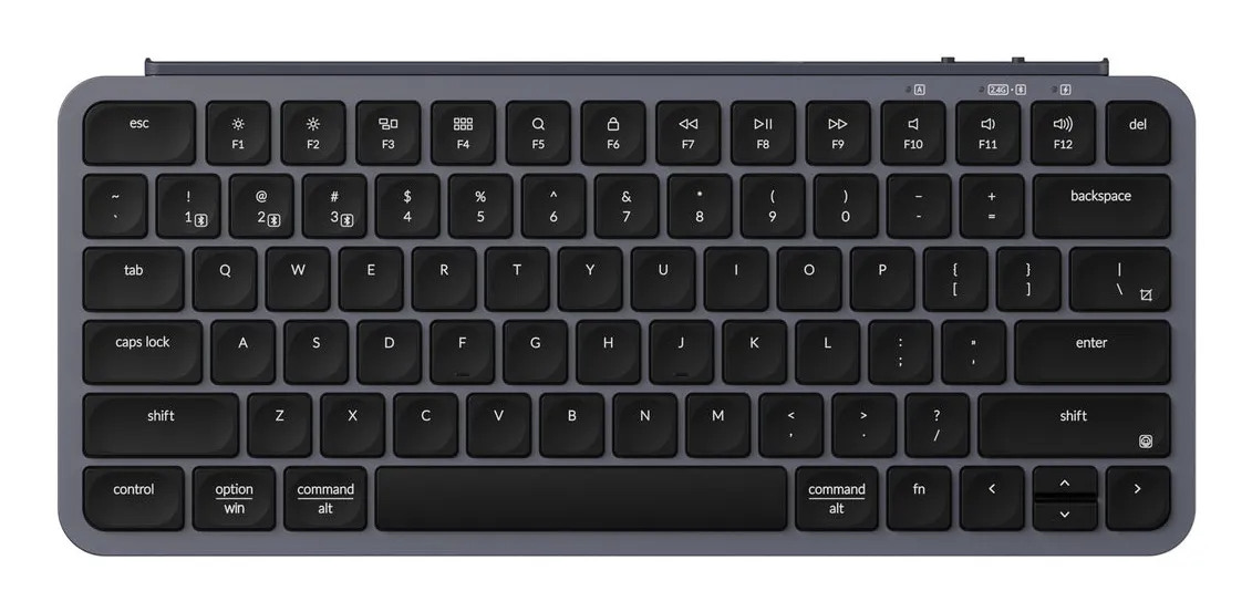 Keychron B1 Pro Ultra-Slim Tri-Mode -langaton näppäimistö, Harmaa