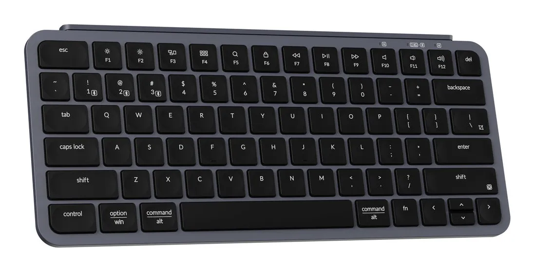 Keychron B1 Pro Ultra-Slim Tri-Mode -langaton näppäimistö, Harmaa