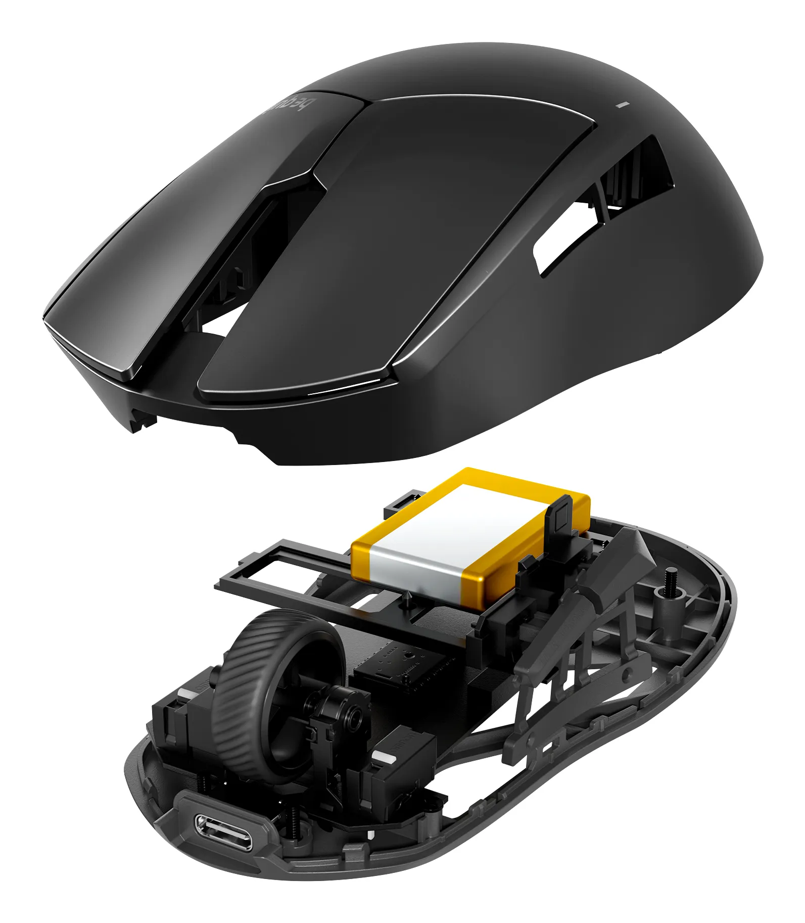 be quiet! Dark Perk Ergo -langaton ergonominen pelihiiri, musta
