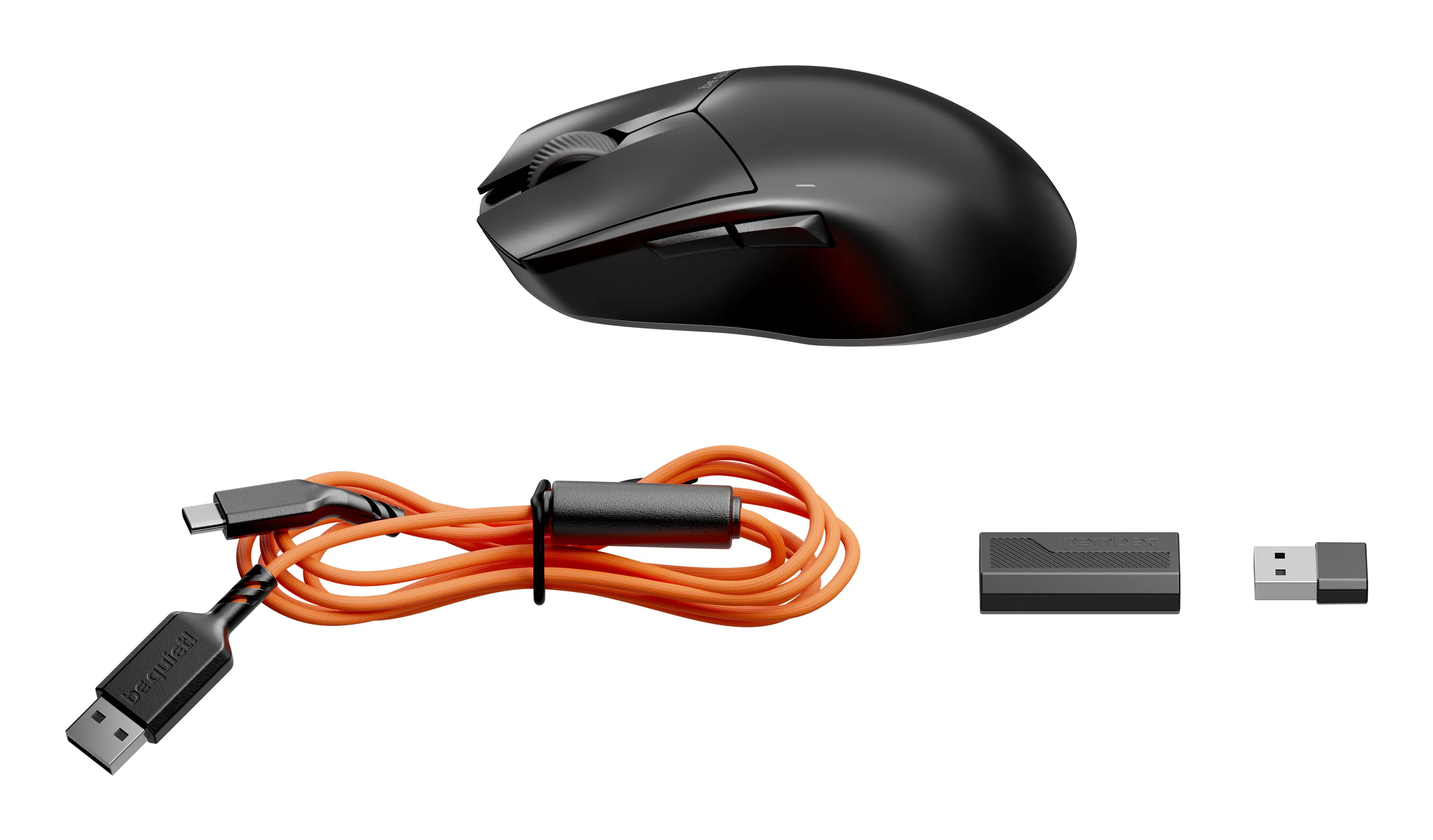 be quiet! Dark Perk Ergo -langaton ergonominen pelihiiri, musta