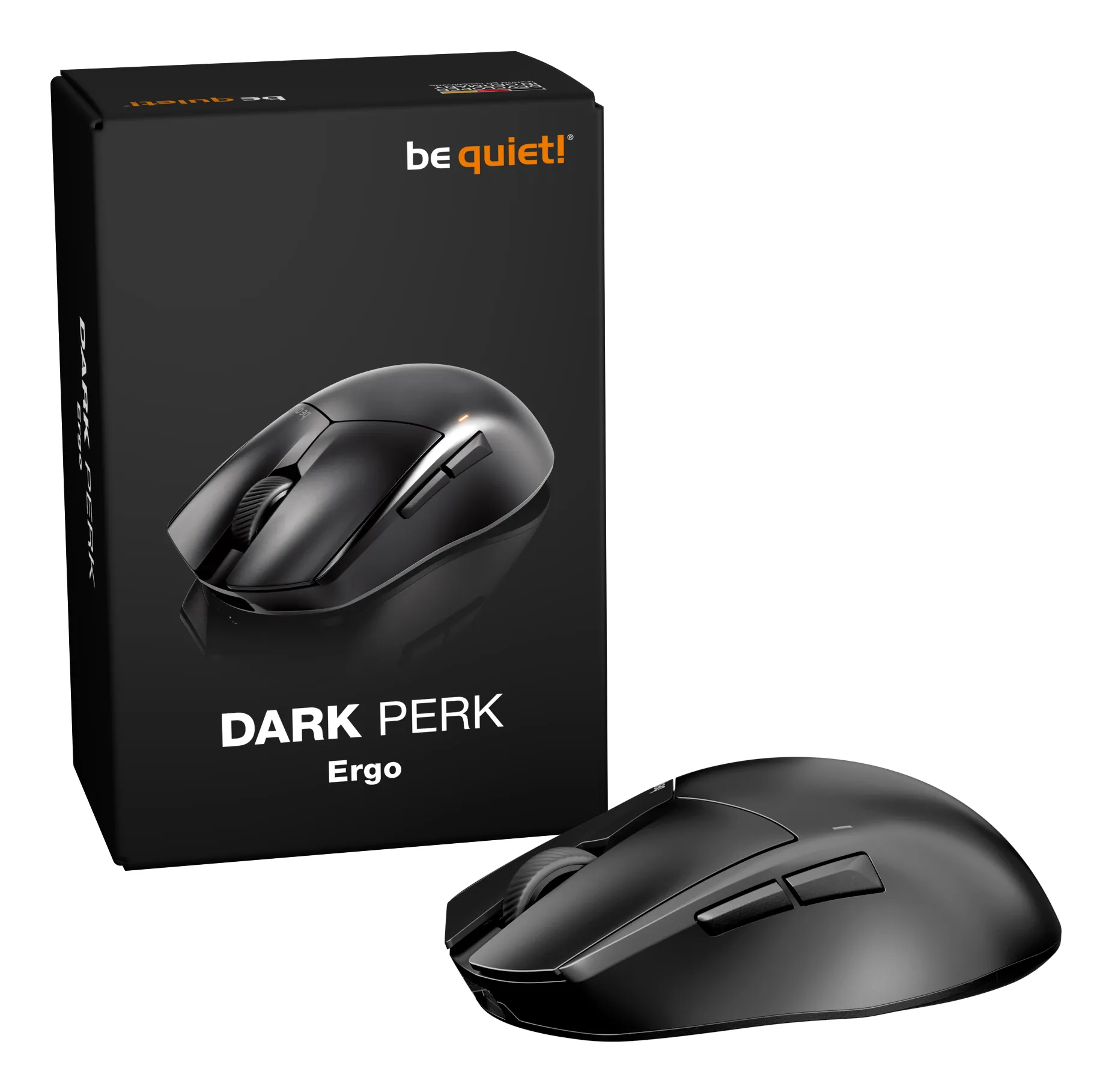 be quiet! Dark Perk Ergo -langaton ergonominen pelihiiri, musta