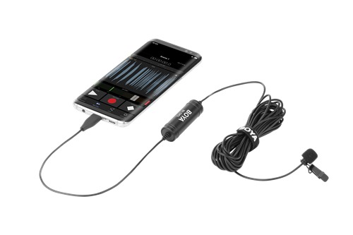 BOYA Lavalier mikrofon f&ouml;r Android, USB-C, omni-directional, svart