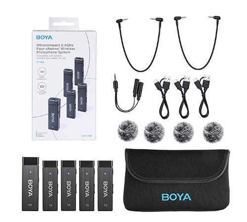 Boya 2.4g four-channel -wireless mikrophone