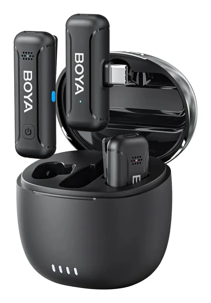BOYA Wireless  2.4GHz Microphone x2 BY-WM3T-U2 USB-C - Charging Case