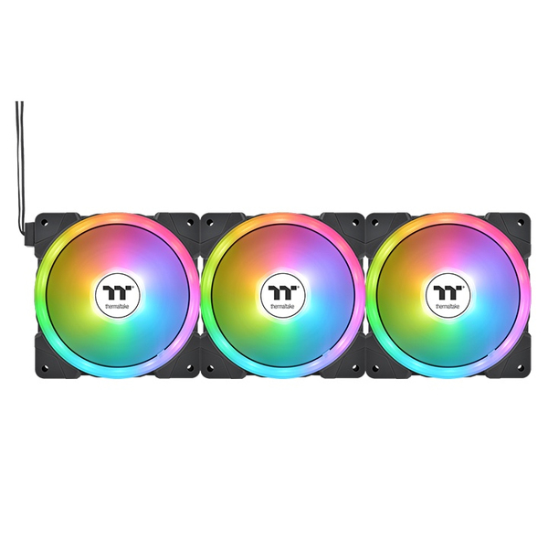 120mm Thermaltake SWAFAN EX12 ARGB PC Cooling Fan TT Premium Edition 3 Fan Pack