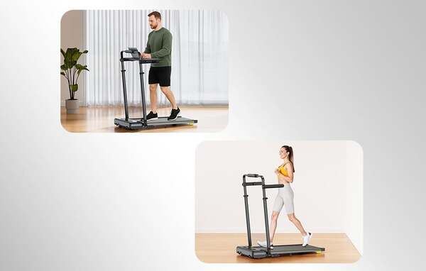 ACEZOE P20 Foldable Electric Treadmill, Black and Yellow