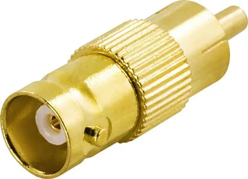 Adapteri RCA uros - BNC naaras, kullatut liitokset