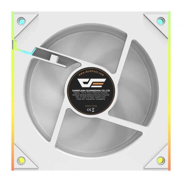 DARKFLASH DM8 LINE White 120 mm Addressable Red Green Blue Pulse Width Modulation Case Fan