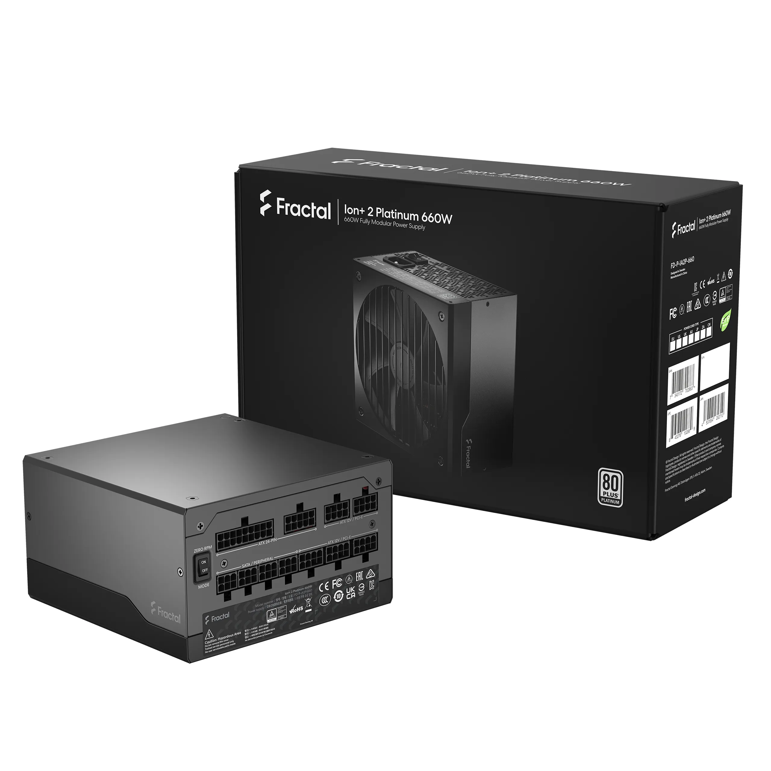 Fractal Design Ion+ 2 660W -virtal&auml;hde, 80 Plus Platinum