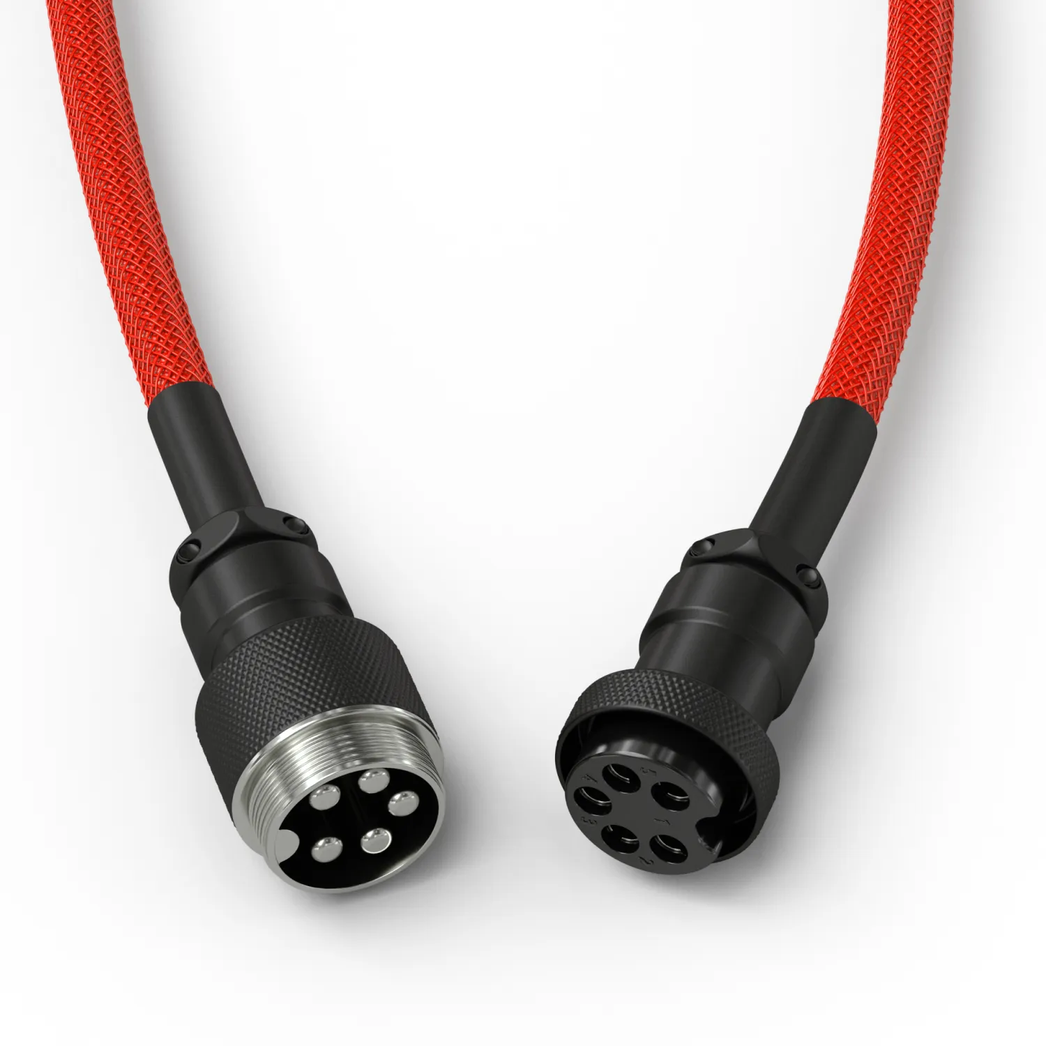 Glorious GMMK Coiled USB-A - USB-C - kabel, 1.4m, Crimson Red