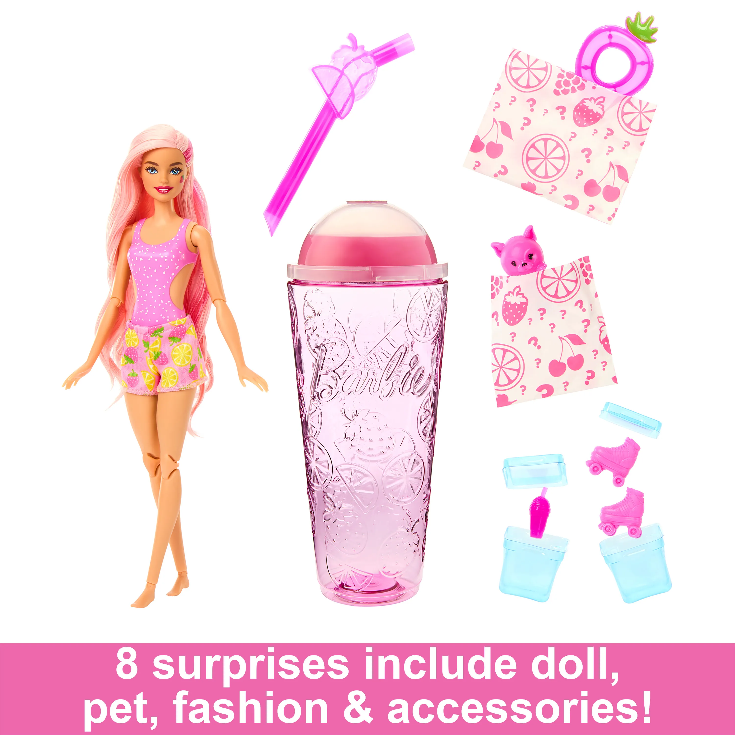 Mattel Barbie Pop! Reveal Juicy Fruits - Strawberry Lemonade, Doll
