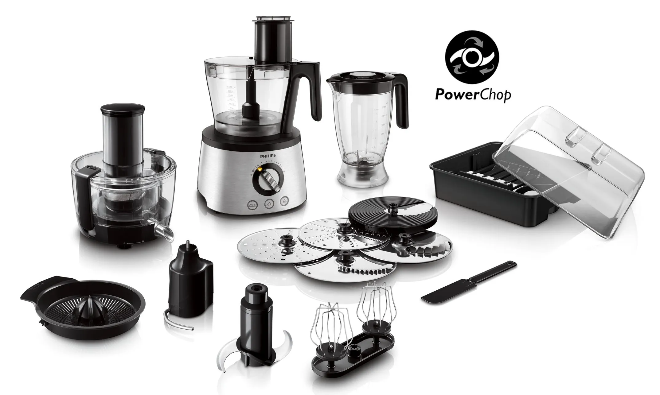 Philips HR7778/00 Avance Collection Food Processor, 1300 W, 3.4 L, 12 Speeds, Grey