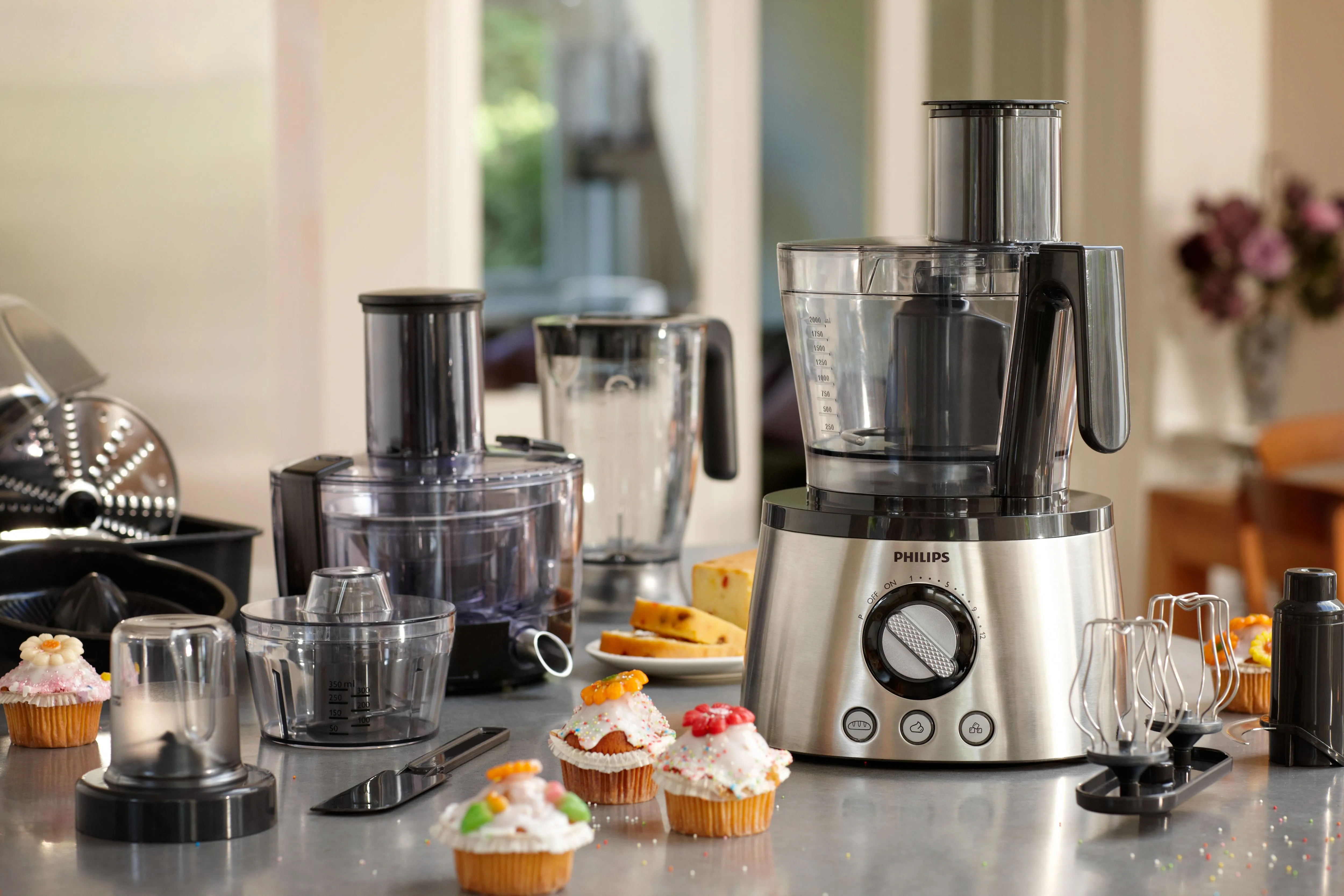 Philips HR7778/00 Avance Collection Food Processor, 1300 W, 3.4 L, 12 Speeds, Grey