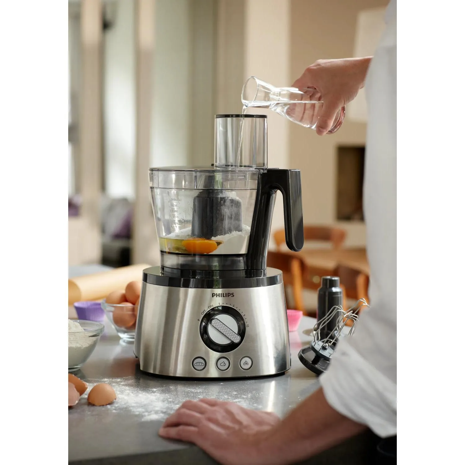 Philips HR7778/00 Avance Collection Food Processor, 1300 W, 3.4 L, 12 Speeds, Grey