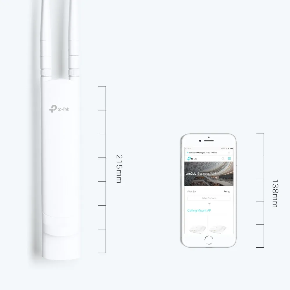 TP-Link Omada EAP110-Outdoor - Access Point, White