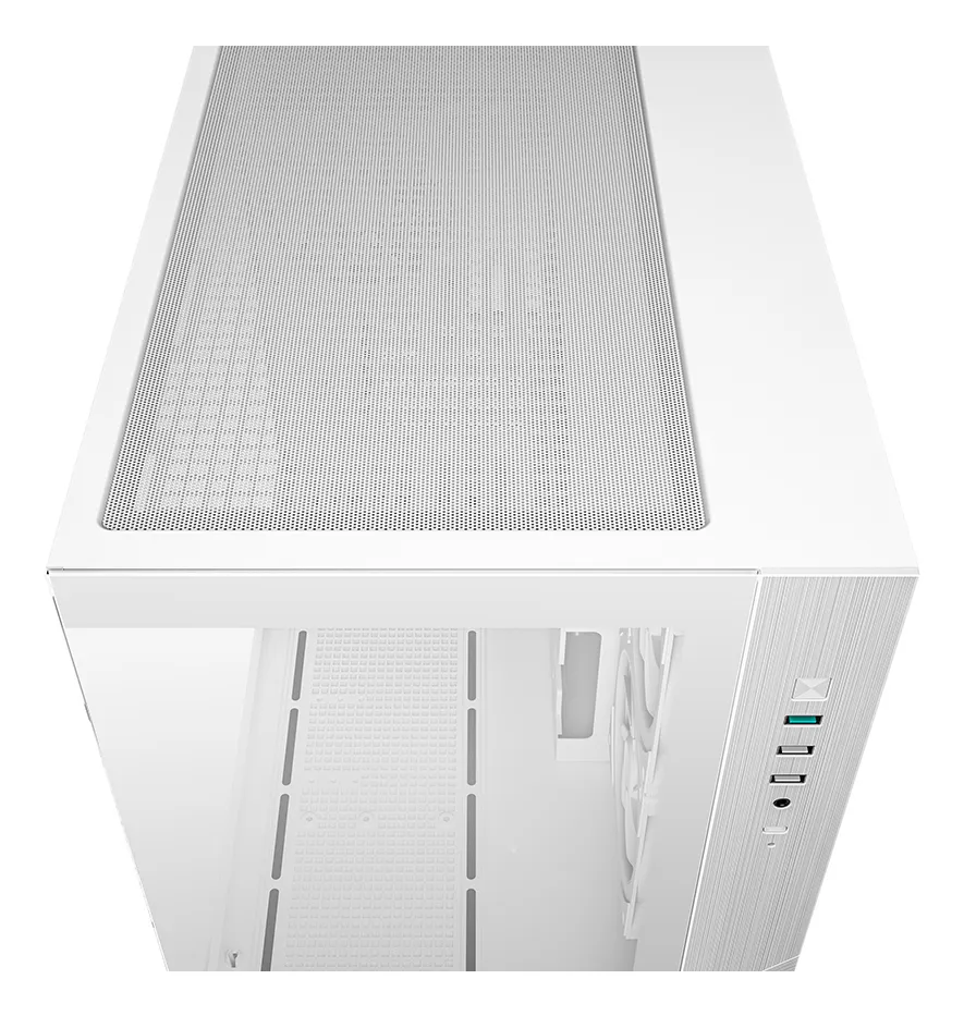 DeepCool CG330 3F micro-ATX chassi med f&ouml;nster och RGB-belysning, vit